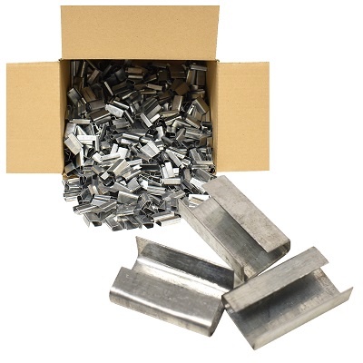 1000 x Semi Open Metal Seals For PP Strapping (12mm x 25mm)